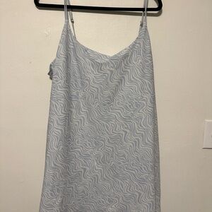 Abercrombie and Fitch Blue and White Traveler Mini Dress Activewear